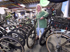 Lori Newton, executive director of Bike Windsor Essex, is shown at the Bike Kitchen in Windsor on Wednesday, May 17, 2023.