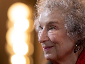 Canadian author Margaret Atwood, shown at the 2021 Scotiabank Giller Prize in Toronto on Nov. 8, 2021 is in Windsor and on Pelee Island this week, promoting books and birds.