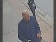 A surveillance camera image of the male suspect in an incident where a strange man tried to forcibly kiss a female teen on Wyandotte Street East in Windsor.