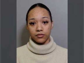 Amaryss Hall Todd, 25, in an image released by Windsor police on June 2, 2023. She is wanted in relation to financial crimes targeting seniors.