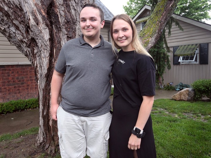  Justin Jewell and Justine Platter are shown on Monday, June 26, 2023 in Lakeshore. Justine donated life-saving stem-cells to Justin six years ago but they just met recently.
