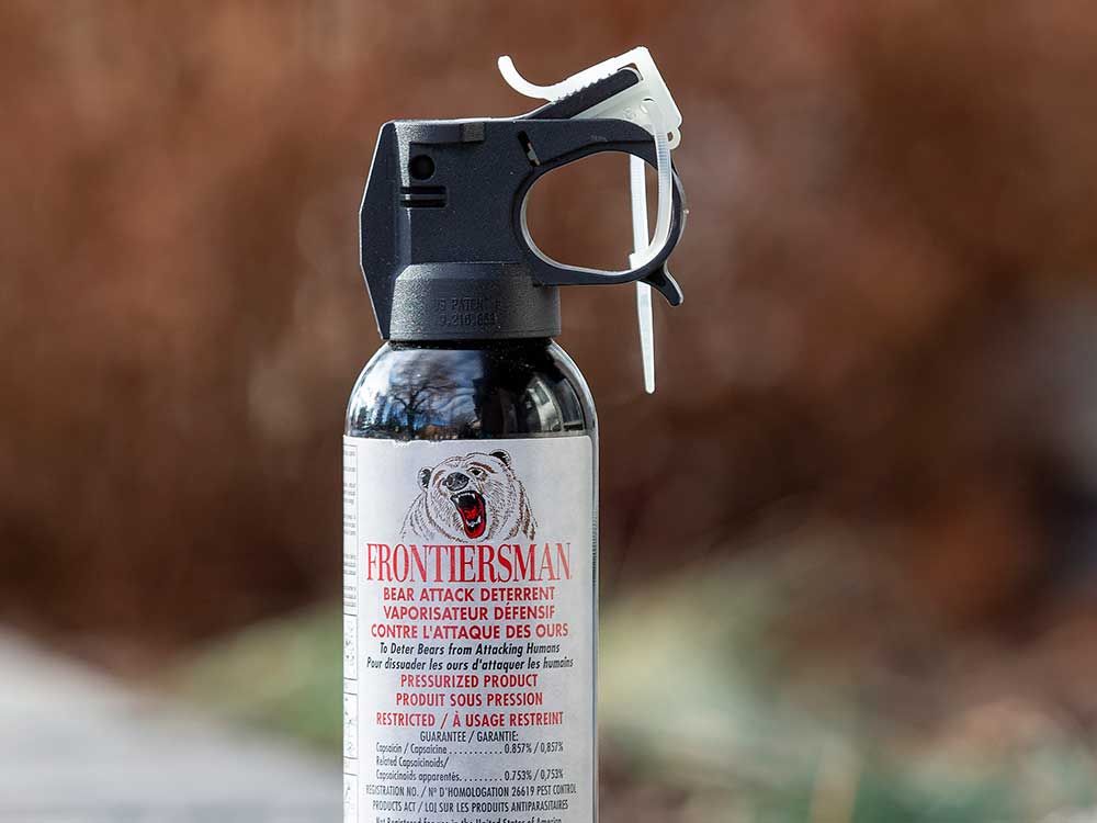 An example of bear spray is shown in this February 2023 file photo.