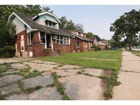 Houses boarded up