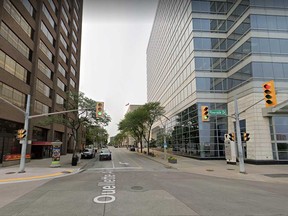 The 100 block of Ouellette Avenue in downtown Windsor is shown in this Google Maps image.
