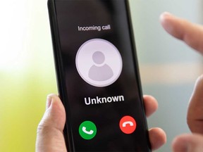 An illustration of unknown phone call.