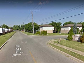 The 3000 block of Ypres Avenue in Windsor is shown in this Google Maps image. Windsor police responded to shots fired in a parking lot in the area during the early morning hours of July 12, 2023.