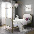 A canopy bed is stylish for young and old alike. Little Seeds Monarch Hill Clementine Canopy Bed, $499, sleepcountry.ca