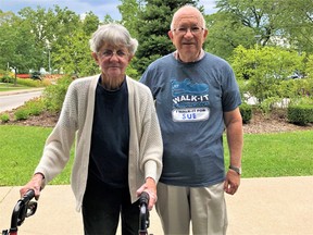 Stuart Selby (right) will participate in the Annual Walk for Parkinson's in memory of his wife Suzanne (left).