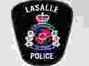Shoulder flash of LaSalle Police.