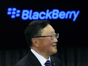BlackBerry Ltd. says chief executive and executive chairman John Chen will retire from the company next week.&ampnbsp;Chen takes part in an event at BlackBerry QNX Headquarters in Ottawa, Friday, Feb 15, 2019. CANADIAN PRESS/Sean Kilpatrick