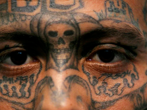 MS-13 member in El Salvador. The gang has been in Canada for 10-15 years. ASSOCIATED PRESS