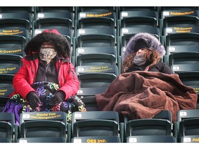 Football fans are wrapped up