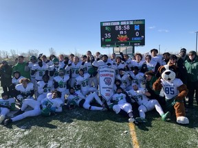 The Herman Green Griffins beat the Toronto St. Michael's Kerry Blues on Tuesday to claim the OFSAA football Independent Bowl at Acumen Stadium.