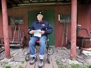 Second World War veteran Stuart Johns is shown at his Windsor home on April 28, 2021, at age 96. During the COVID-19 pandemic, he and other Canadian combat veterans received letters from teenagers in the Netherlands thanking them for their service.