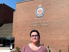 North Kent Coun. Rhonda Jubenville said, 'Democracy, I think, failed today,' following the majority of Chatham-Kent council voting to suspend her three months pay as a councillor following an investigation into some of her social media posts by then integrity commissioner Mary Ellen Bench. (Ellwood Shreve/Chatham Daily News)