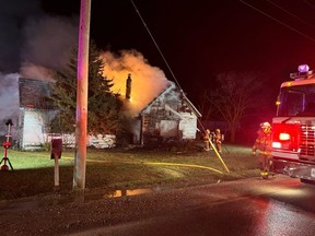 No injuries were reported after a fire at an abandoned house in Wheatley on Thursday night. Crews from Station 20 Wheatley and Station 19 Tilbury responded to 21104 Erie St. S. just after 11 p.m., fire officials said in a release Friday. The cause was undetermined, with the loss estimated at $50,000. (Supplied)