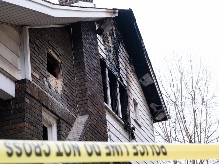  Damage from a house fire in the 400 block of Partington Avenue is shown on Monday, January 29, 2024.