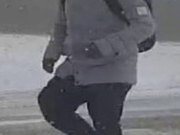  A surveillance photo shows a suspect alleged to have pointed a firearm at a homeowner in the 1100 block of Cora Greenwood Drive in Windsor on Jan. 18, 2024.