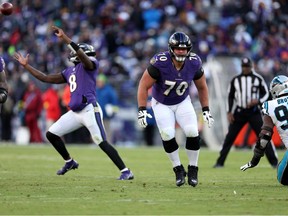 The Detroit Lions' have reportedly agreed to a one-year deal with Pro Bowl guard Kevin Zeitler (70 ), who is seen in action with the Baltimore Ravens.