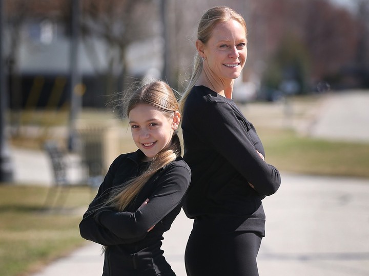  Running and inspiring — Teah Durocher, 11, and her mom Tara Cohoe are preparing to run a marathon together. They are shown in Belle River on Monday, March 11, 2024.