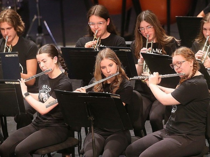  North Star High School students perform Tuesday, March 26, 2024, at the Capitol Theatre as part of MusicFest Windsor.