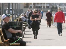 People on Windsor's riverfront