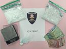 On April 9, 2024, officers arrested the suspect was arrested after a vehicle stop.  He was charged with two counts of possession of a controlled substance for the purpose of trafficking, namely crystal methamphetamine, and cocaine.