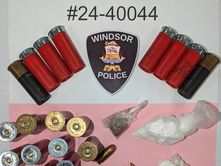  Ammunition and drugs were among the items seized when members of the Windsor Police Service drugs and guns enforcement unit (DIGS) executed a search warrant at a home in the 2100 block of Church Street on April 11, 2024..