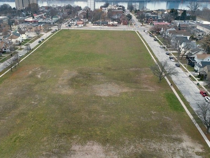  The former Grace Hospital site west of downtown Windsor and looking north towards the Detroit River is shown Dec. 5, 2023.
