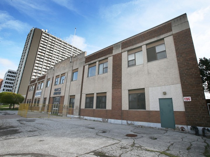  The HMCS Hunter property at 960 Ouellette Ave. in downtown Windsor is shown on Thursday, April 18, 2024.