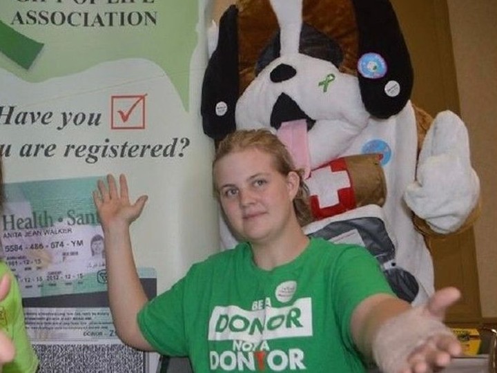  Kidney recipient Breanna Van Watteghem is shown at age 18 in this April 5, 2017, photo at a Windsor-Essex Gift of Life Association event in Windsor. She would frequently share her organ transplant journey to motivate others to become donors.
