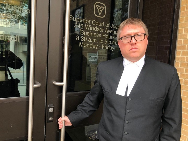  Seeking a “significant” sentence. Assistant Crown attorney Jayme Lesperance, shown at entrance to the Superior Court of Justice building in downtown Windsor on Oct. 10, 2023, was the prosecutor in a sex crimes trial involving a high school teacher with the local Catholic school board.