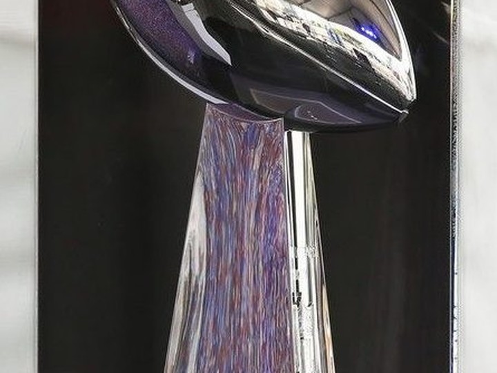  Holy Grail of football — the Vince Lombardi Trophy is shown in downtown Detroit on Wednesday.