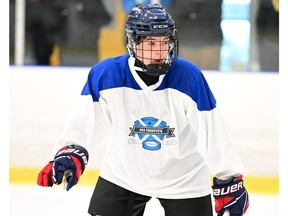 Windsor Jr. Spitfires forward  Nicholas Rosati is show is shown in action this past season. The Windsor Spitfires selected Rosati in the 11th round of Saturday's Ontario Hockey League Draft with the 210th pick overall. (PHOTO COURTESY: DAN HICKLIING/OHL IMAGES)