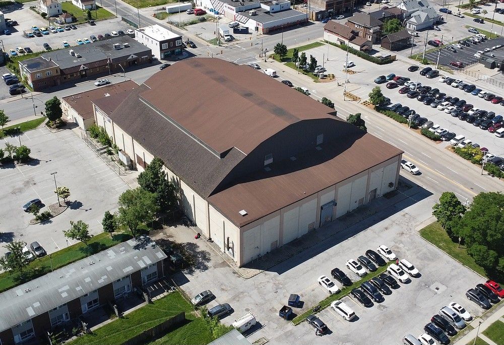 The former Windsor Arena is shown on Friday, May 31, 2024. It is one of the sites identified by the City of Windsor for expression of interest from developers to build new housing.