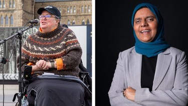Left: Michelle Hewitt, the Chair of Disability Without Poverty. Right: Rabia Khedr, the National Director of Disability Without Poverty.