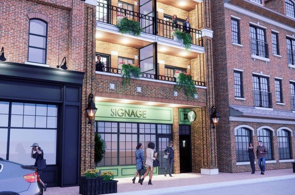 Dibujo del hotel boutique de AMherstburg