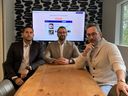 Picsume co-founders Jordan Goure (CEO/president), left; chief technical officer Nick Mastromattei, and chief creative officer Joshua Goure are shown at the company's Essex office on Monday, Oct. 7, 2024.