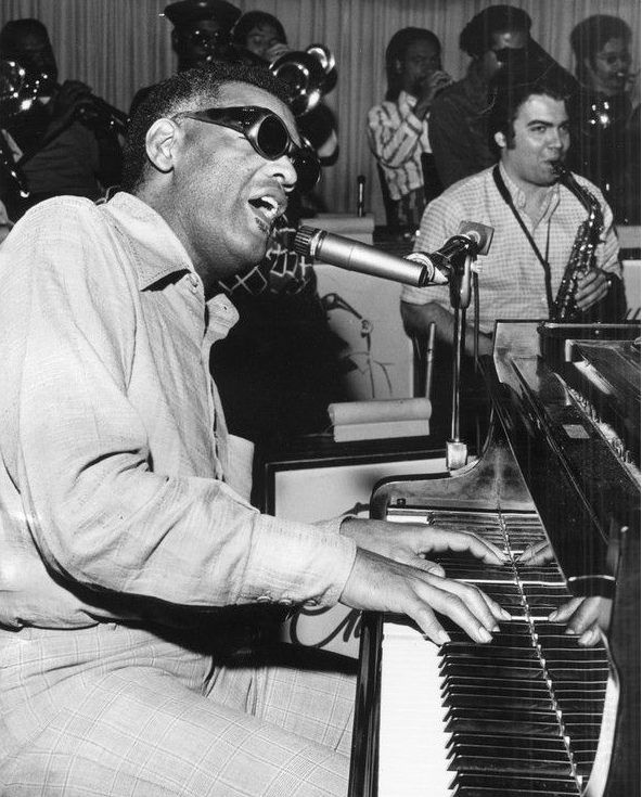  american singer-songwriter and pianist ray charles is shown performing at the elmwood casino in windsor in 1972.
