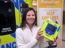 Andrea Ducharme showed an automated external defibrillator (AED) on Monday, December 2, 2024 at the Essex-Windsor EMS station in Tecumseh. The town residents helped locate and add an EMS map showing over 1,000 AED locations in Windsor-ESSEX County.
