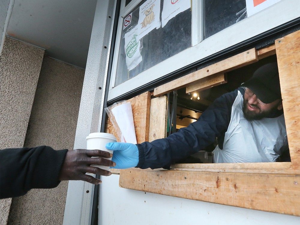  ‘time of year, when a lot of people are facing loneliness’ — luqman ejaz, of the ahmadiyya muslim youth association, hands out coffee at street help on monday, dec. 16, 2024.