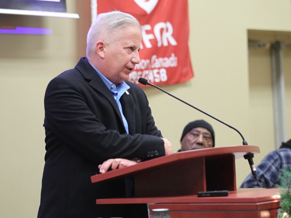  ward 7 coun. angelo marignani told a crowd of vets taxi drivers at a unifor union hall meeting on thursday. dec. 18, 2024, that he plans to raise the issue of unregulated rideshare operators at an upcoming city hall meeting.