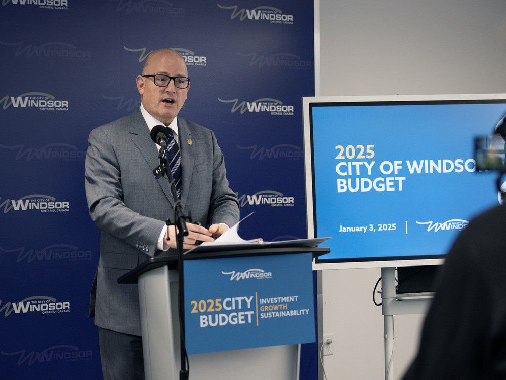 Windsor mayor proposes 2.99 per cent tax hike in 2025 budget Windsor Star