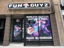 Busted — again. The FunGuyz magic mushrooms dispensary on Ouellette Avenue in downtown Windsor is shown on Jan. 8, 2025. City police have since raided the business again — for the sixth time.