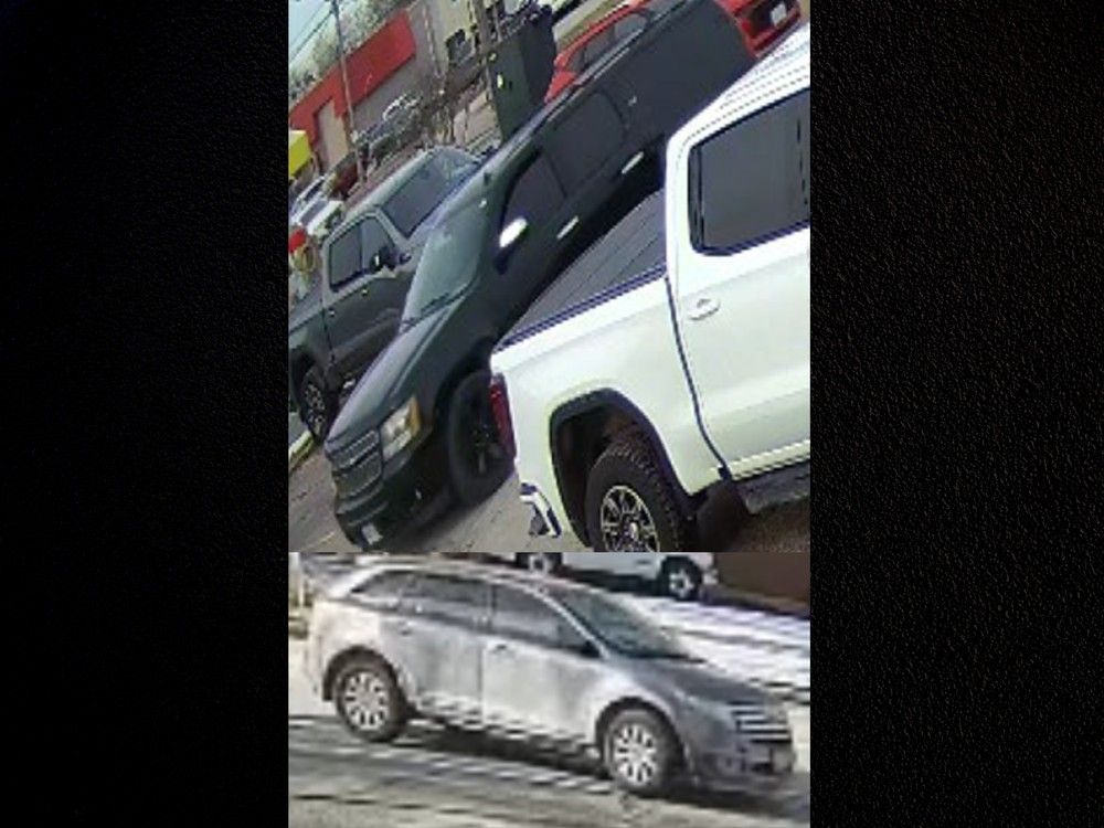  windsor police are seeking two suspect vehicles relation to a shooting at partington avenue and algonquin street on jan. 30, 2025.