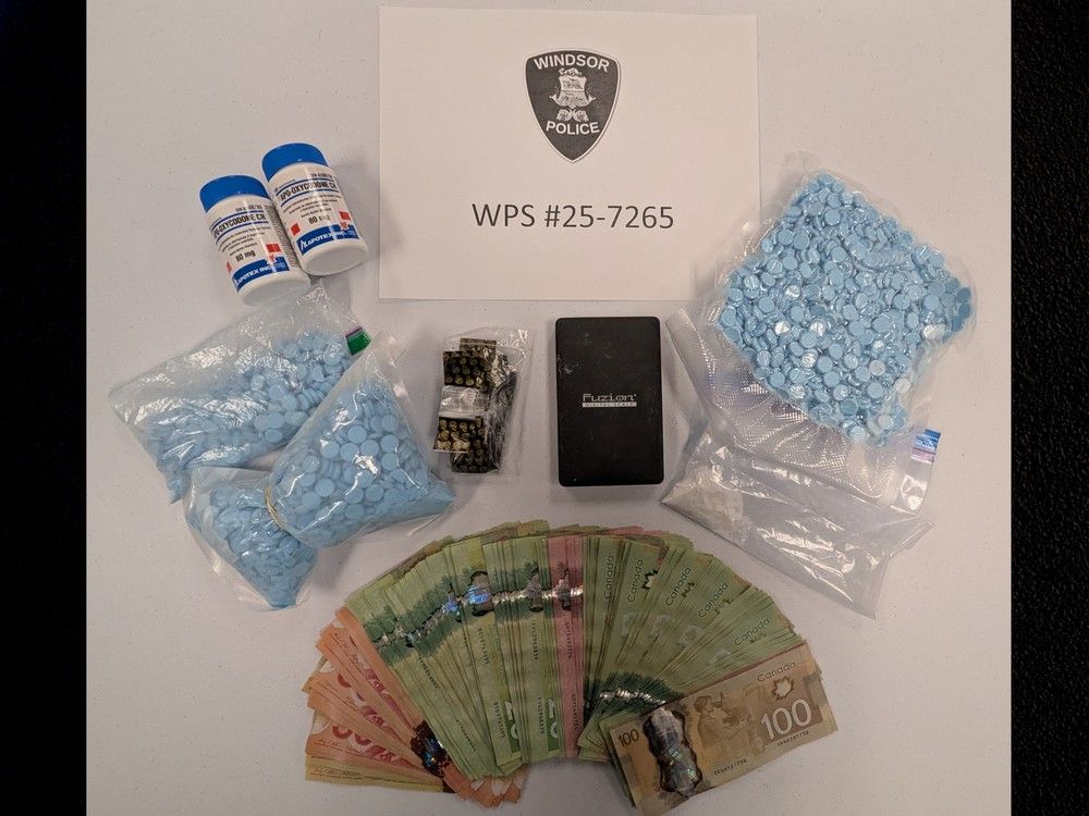 Windsor police seized more than $26,000 in oxycodone and cocaine during a search of a home on Hansen Crescent on Wednesday, Feb. 5, 2025.