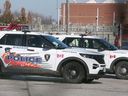 The Windsor Police Department cruiser was on display at the Amherstburg Detachment on Tuesday, February 25, 2025. The town is looking for an alternative to policing after Windsor announced it would terminate its current contract.