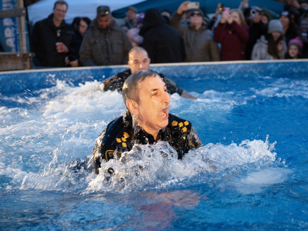  ‘not as bad as people think.’ that’s what windsor police chief jason bellaire said before diving head-first into an icy pool for the polar plunge for special olympics ontario in downtown windsor on friday, feb. 28, 2025.