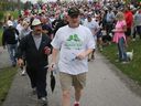 Windsor Mayor Drew Dilkens led hundreds of people for a walk along the riverside river on Sunday, October 15, 2017. The event was held to express support for Sara Widholm, an elderly victim of a life-threatening random attack. Widholm never regained consciousness, and her attacker was later convicted of murder.