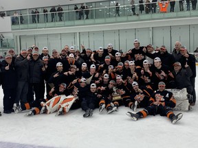 Essex 73 won the championship trophy with the championship trophy after defeating Lakeshore Canadiens 5-3 on Tuesday to win the Bill Stobs Division Championship in the Provincial Junior Hockey League for the first time since 2017.